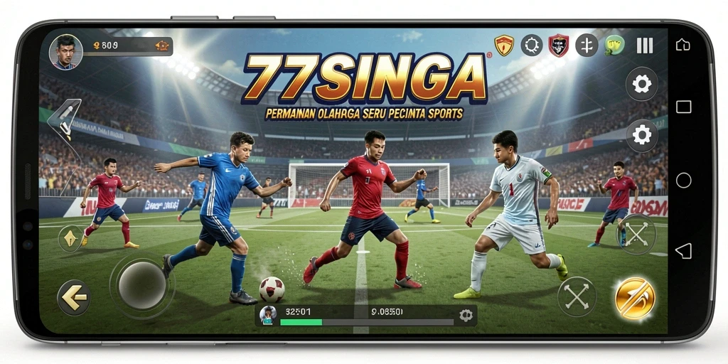 Tampilan gameplay seru di 77SINGA dengan aksi olahraga yang mendebarkan.