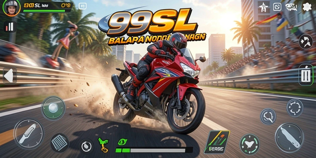 Gameplay seru balapan motor di 99SL.