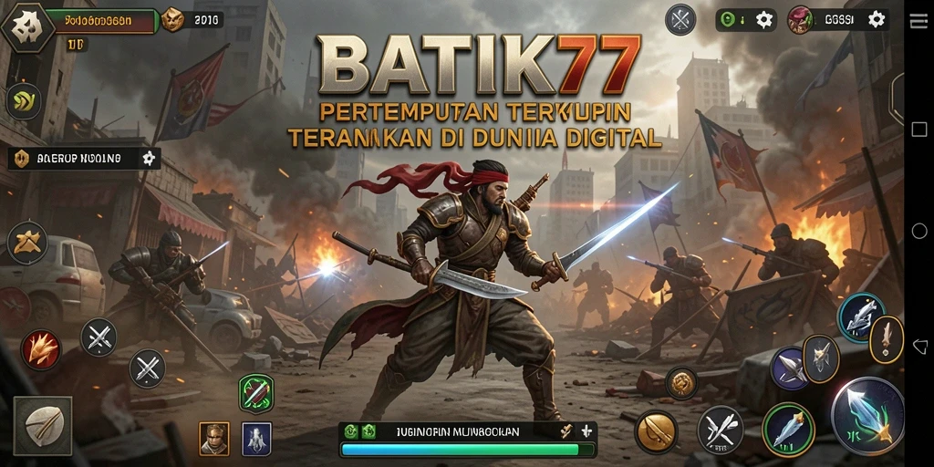 Screenshot menampilkan aksi seru di arena pertempuran BATIK77.