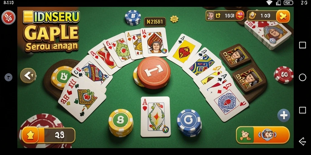 Tampilan gameplay seru permainan Gaple IDNSERU.