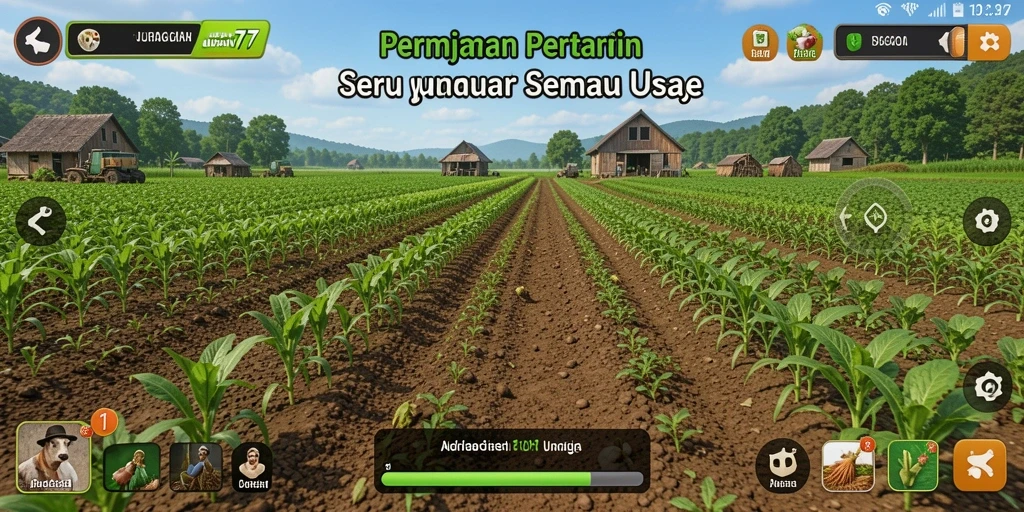 Tampilan menarik dari gameplay JURAGAN77 yang menunjukkan aktivitas pertanian.