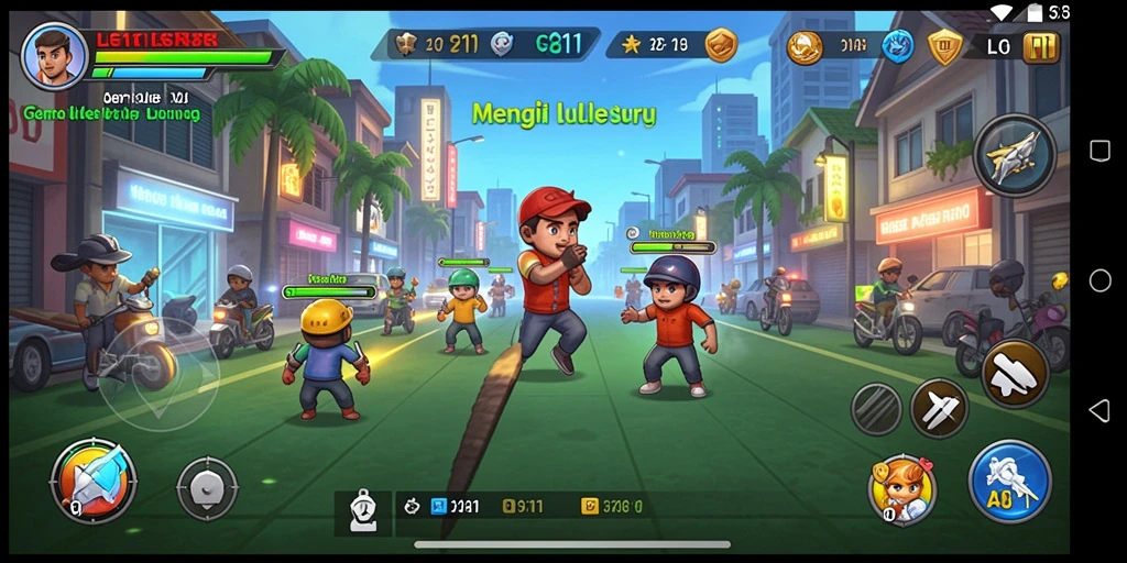 Tampilan gameplay LG111 yang menarik dan penuh warna di layar.