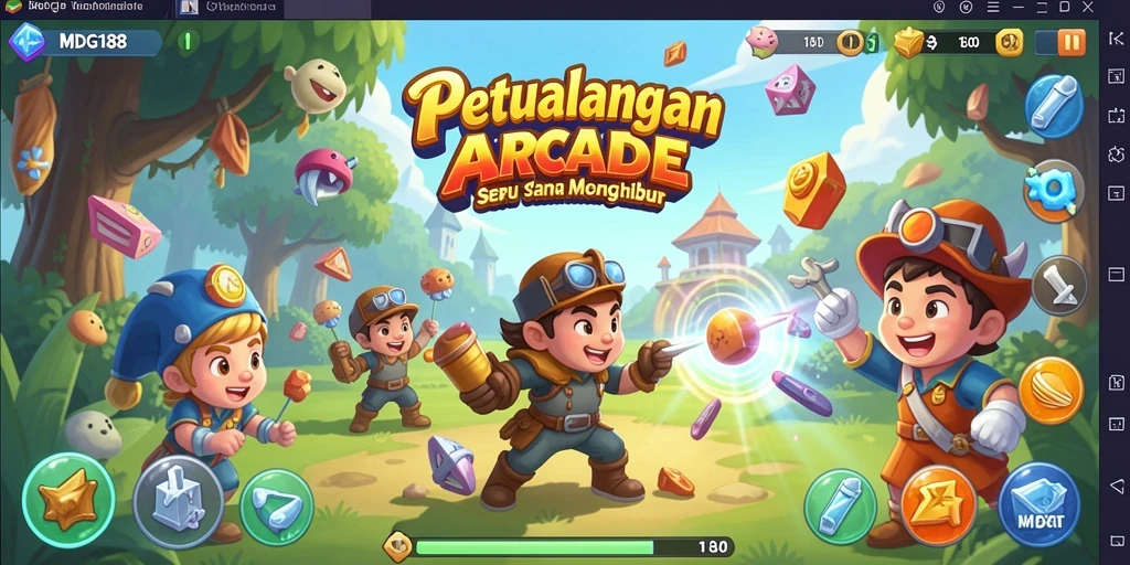 Tangkapan layar gameplay MDG188 menampilkan aksi seru dalam game Arcade.