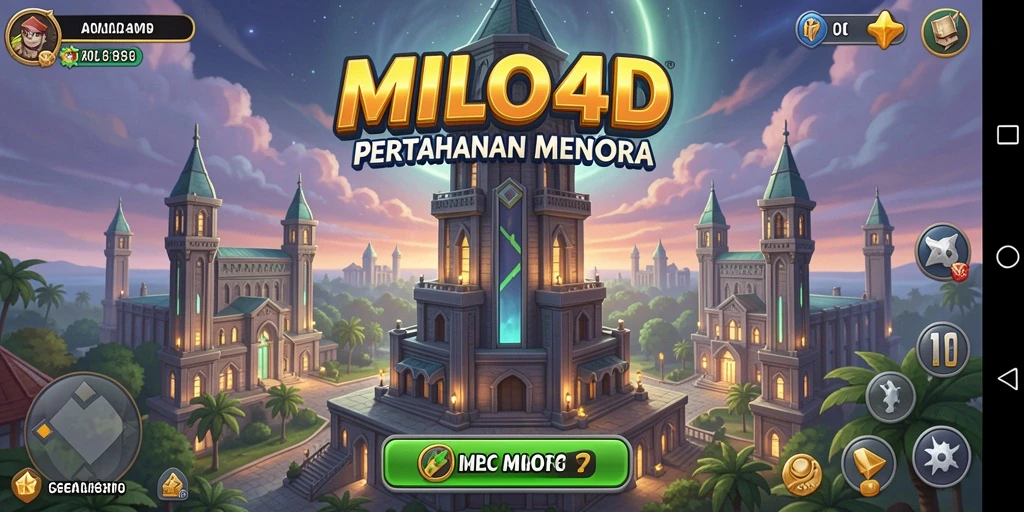 Gameplay seru dalam MILO4D saat mempertahankan menara.