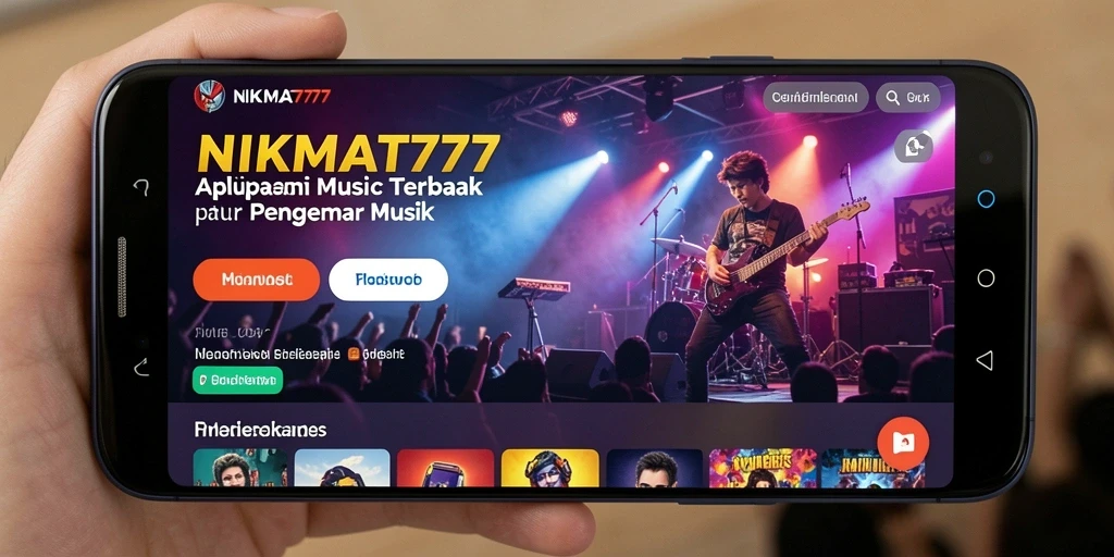 Screenshot gameplay NIKMAT777 menunjukkan pengalaman musik yang interaktif.