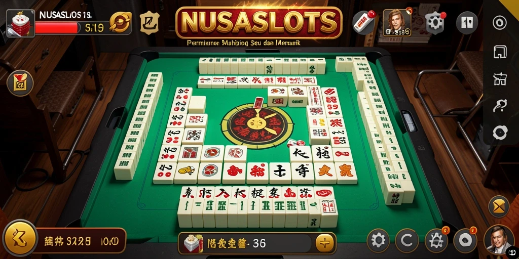 Tampilan gameplay Mahjong yang menarik dan menyenangkan di NUSASLOTS.