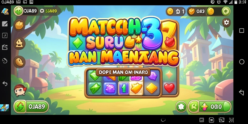 Tampilan gameplay OJA89 yang menarik dalam genre Match-3.