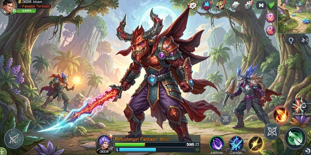Gameplay seru dalam dunia fantasi di OKIDR.