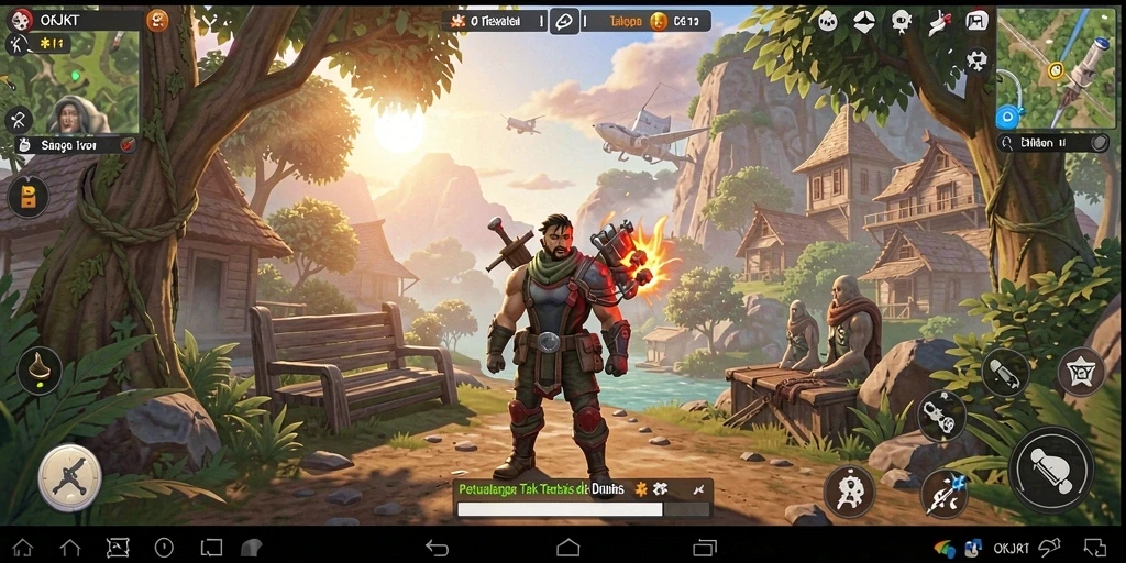 Screenshot utama OKJKT menampilkan gameplay Open World yang menakjubkan.