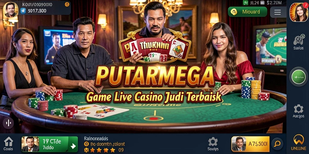 Gameplay Live Casino yang seru dan interaktif di PUTARMEGA.