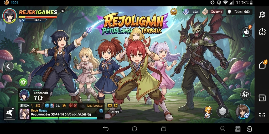 Tampilan gameplay seru dari REJEKIGAMES di dunia Anime.