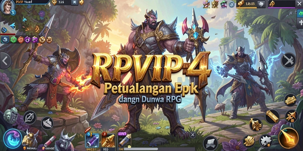 Tangkapan layar RPVIP4 menampilkan aksi seru dalam petualangan RPG.