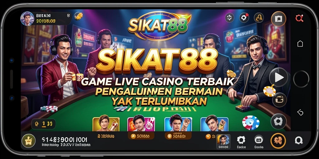 Tampilan gameplay Live Casino SIKAT88 yang menarik dan interaktif.
