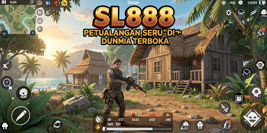 Screenshot gameplay SL888 yang menampilkan petualangan seru dalam dunia terbuka.