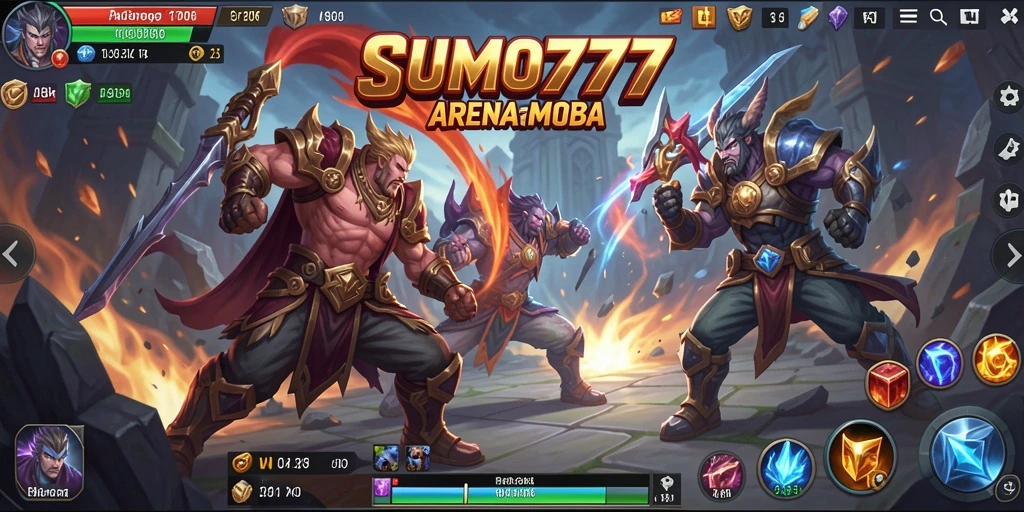 Tampilan gameplay SUMO777 yang mendebarkan dan penuh aksi.