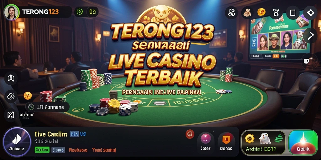 Tampilan gameplay Live Casino yang mendebarkan di TERONG123.