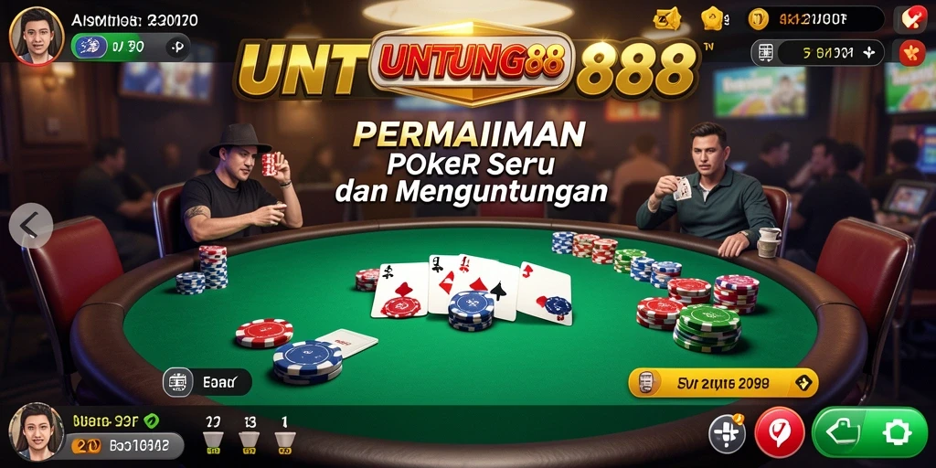 Screenshot UNTUNG88 menampilkan gameplay menarik dalam permainan Poker.