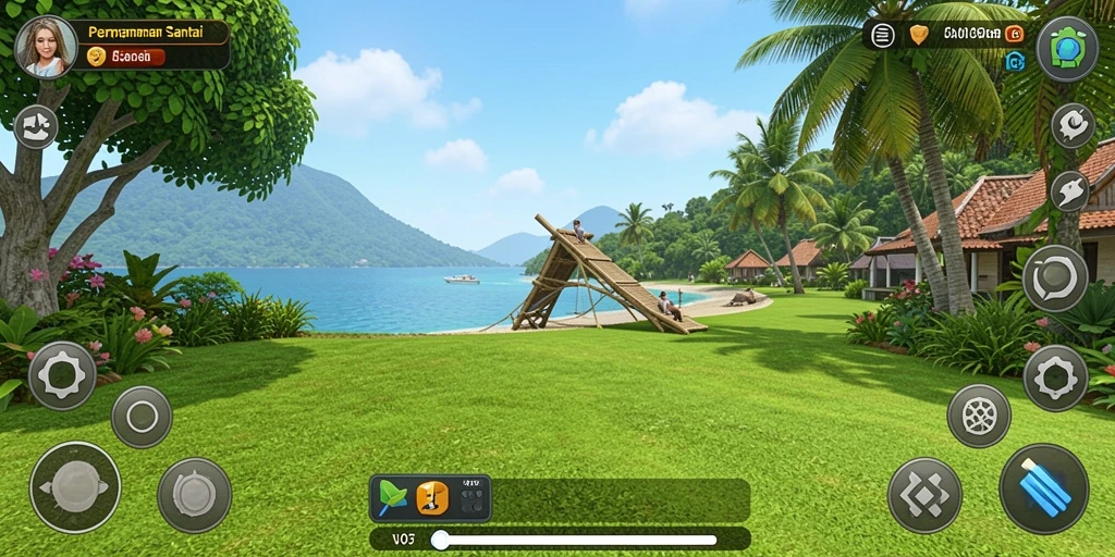 Tampilan gameplay V07 yang cerah dan menarik untuk dimainkan.