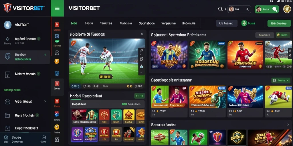 Screenshot gameplay VISITORBET menampilkan taruhan olahraga yang menarik.